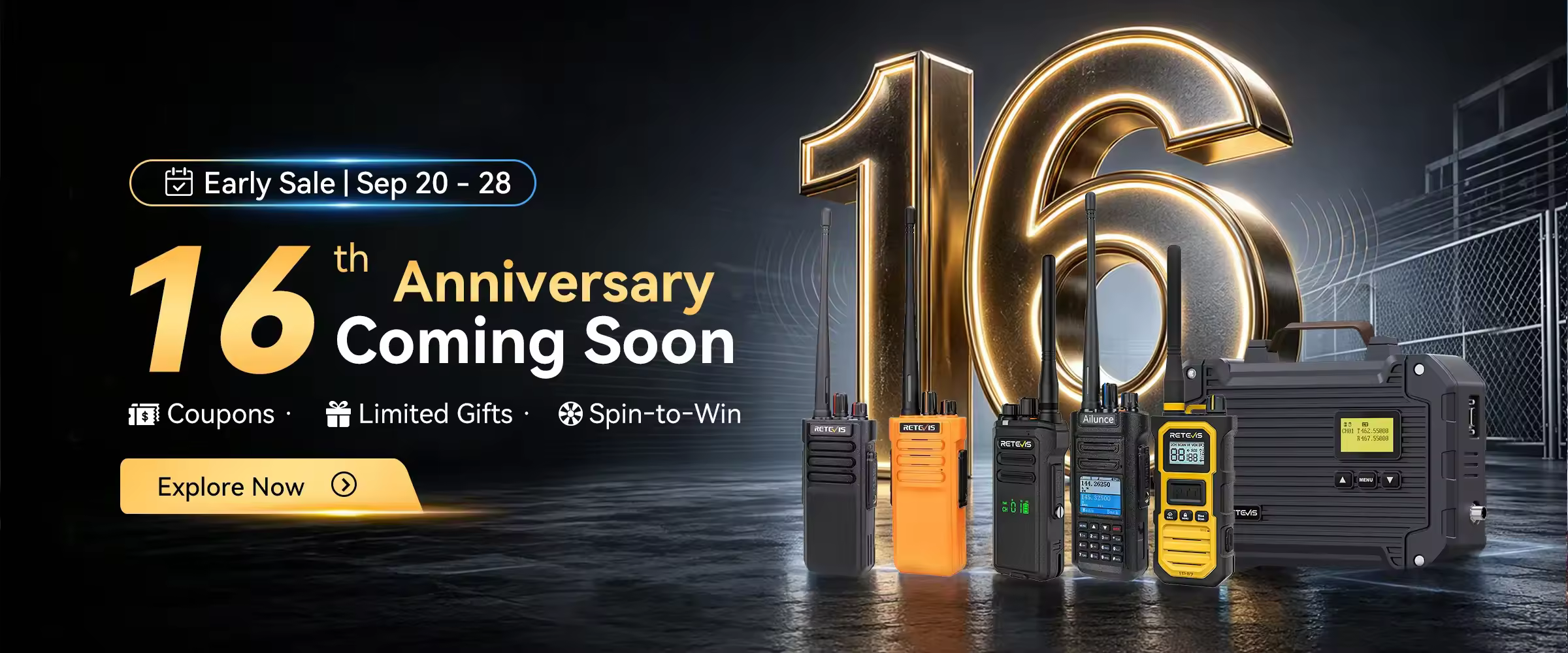 Retevis 16th Anniversary