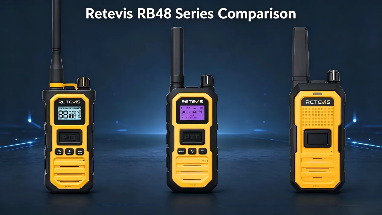 Retevis RB48 Series IP67 rugged industrial walkie talkie comparison for NSC 2026
