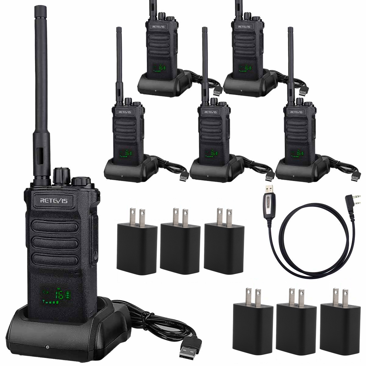 Retevis RT86 Long Distance 2 Way Radio with Hidden Display