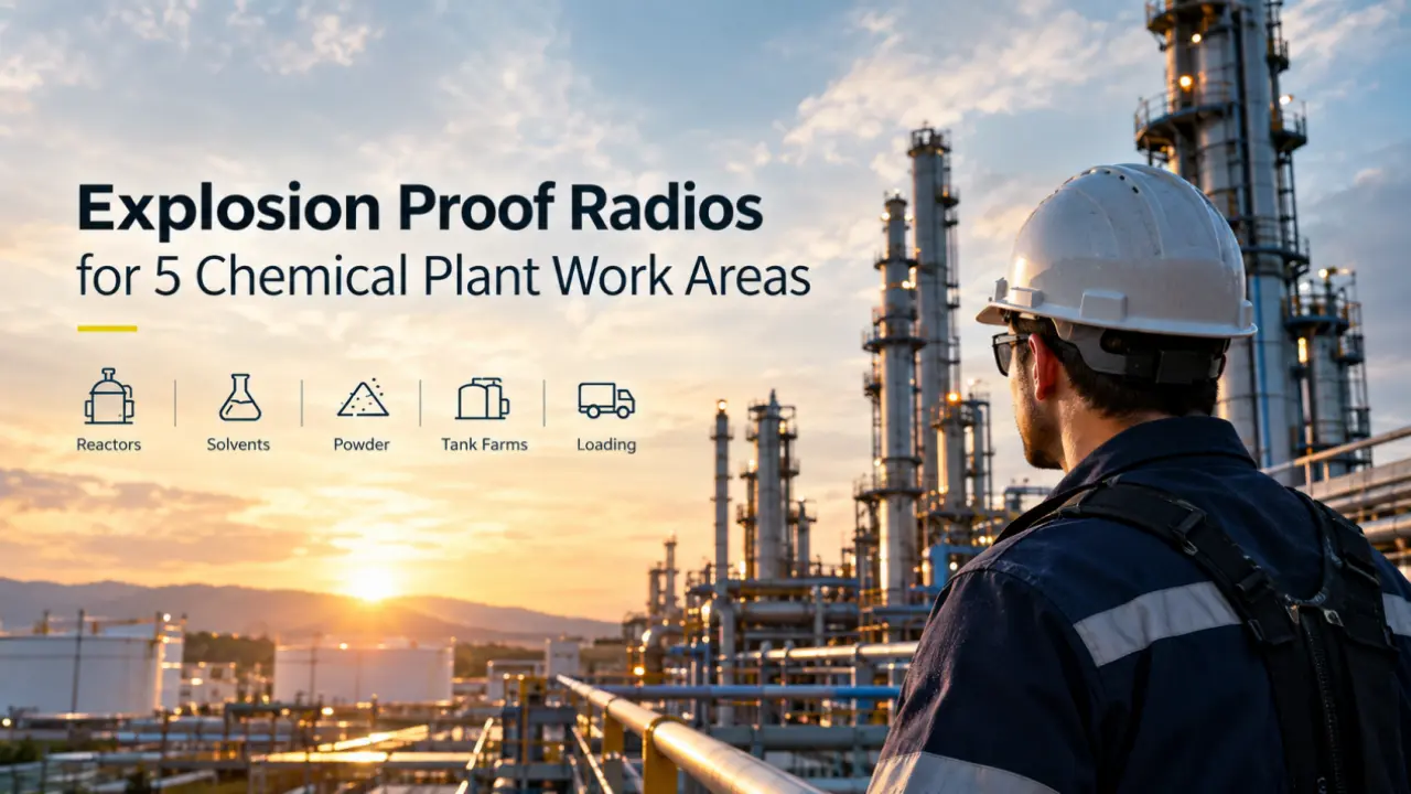 Explosion Proof Radios for 5 Chemical Plant Work Areas