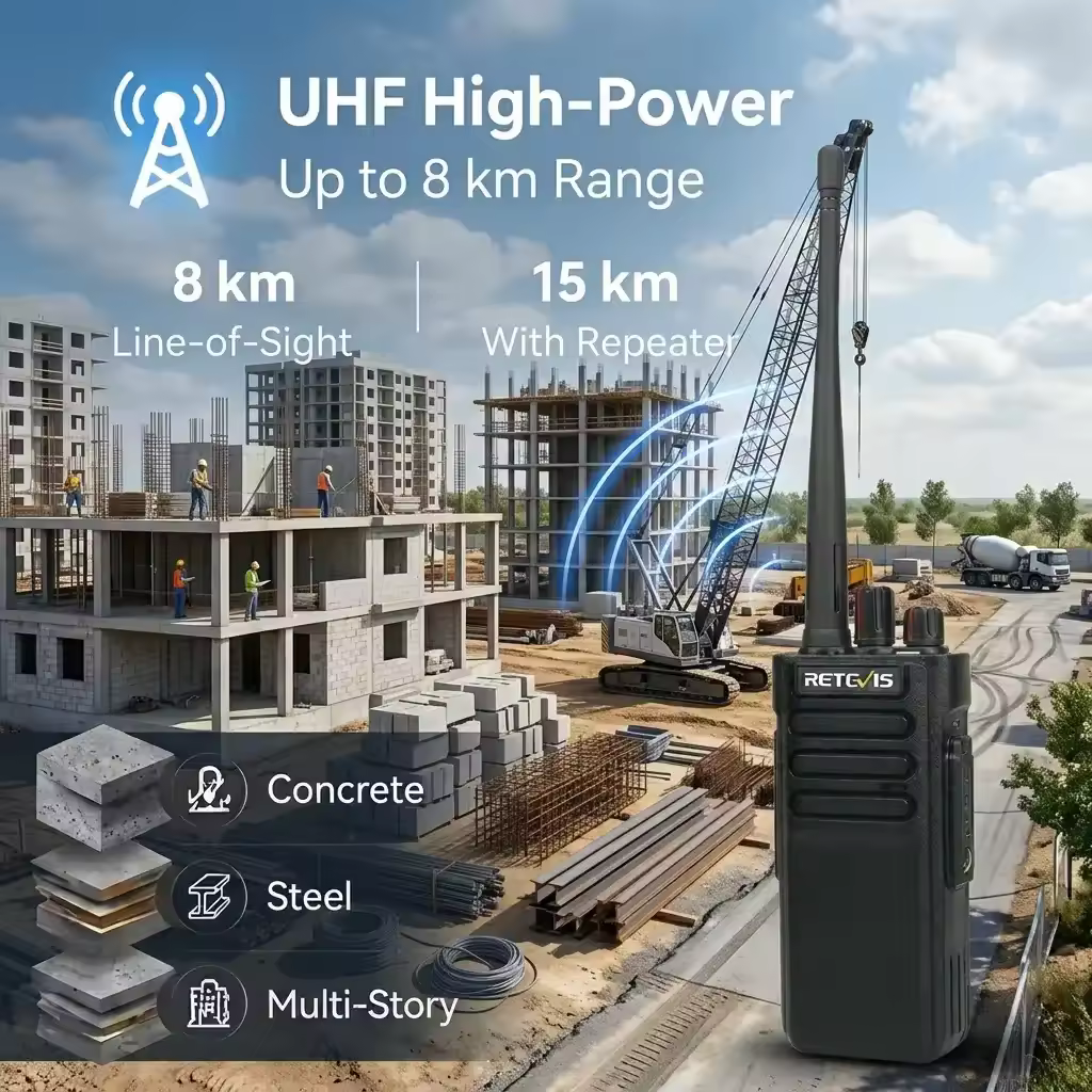High-Power UHF with Up to 8 km Range