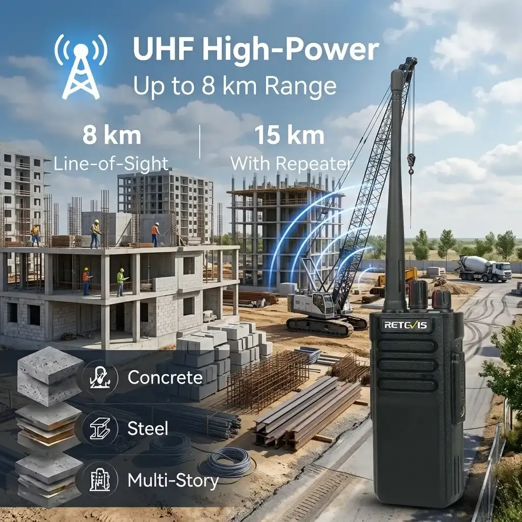 High-Power UHF with Up to 8 km Range